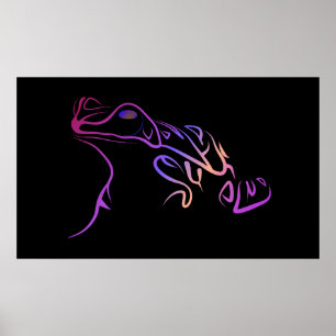 Poster Sapo estilizado