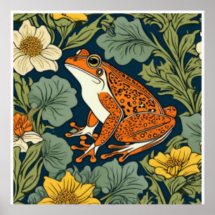 Poster sapo inspiração William Morris