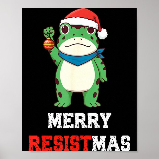 Poster Sapo Litical Engraçado Natal Alegre Resistmas 2025 (Frente)