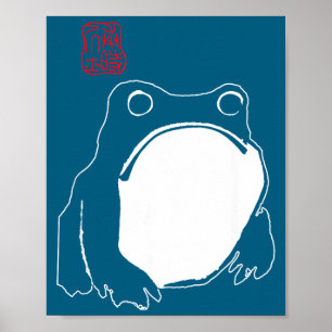 Poster Sapo Mpy Fofo Tinta Japonesa - Humor Artístico Tra