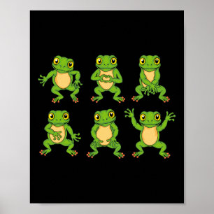 Poster Sapo Para Crianças Dançando Sapos