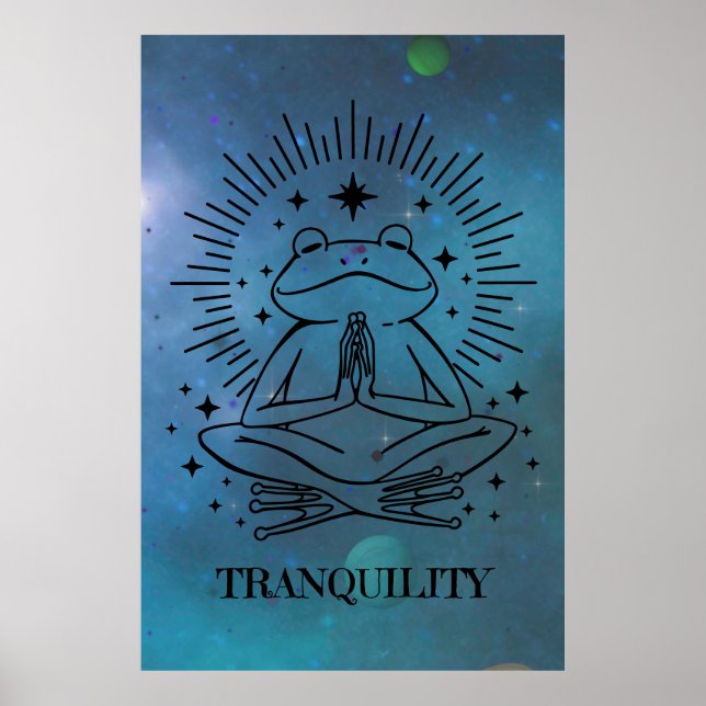 Poster Sapo Yoga de tranquilidade (Frente)
