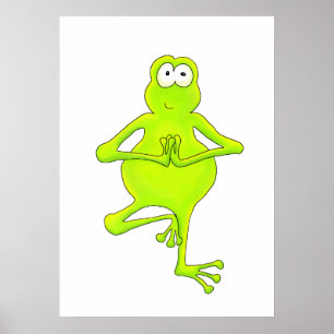 Poster Sapo Yoga Tree Pose Art