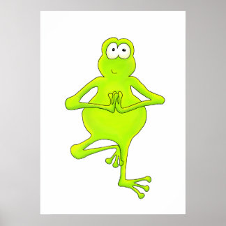 Poster Sapo Yoga Tree Pose Art