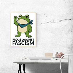 Poster Sapos Contra o Fascismo Protesto do Sapo de Portla