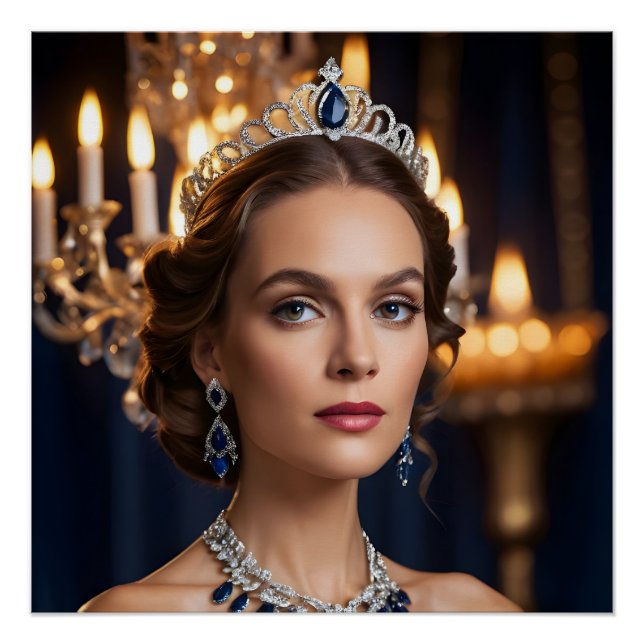 Póster Sapphire Flame Elegance (Frente)