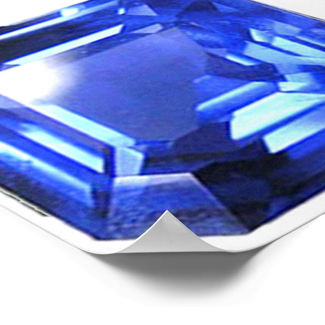Poster Sapphire Gemstone Sky Blue (Borda)