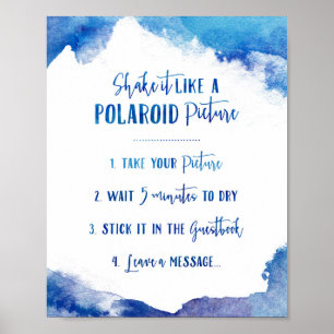 Póster Sapphire Tide Instant Photo Weding Sign
