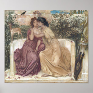 Poster Sappho e Erinna em um Jardim Grego (Amor Lésbico)