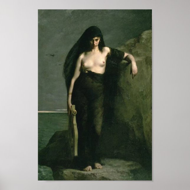 Poster Sappho Por Charles Auguste Mengin (Frente)