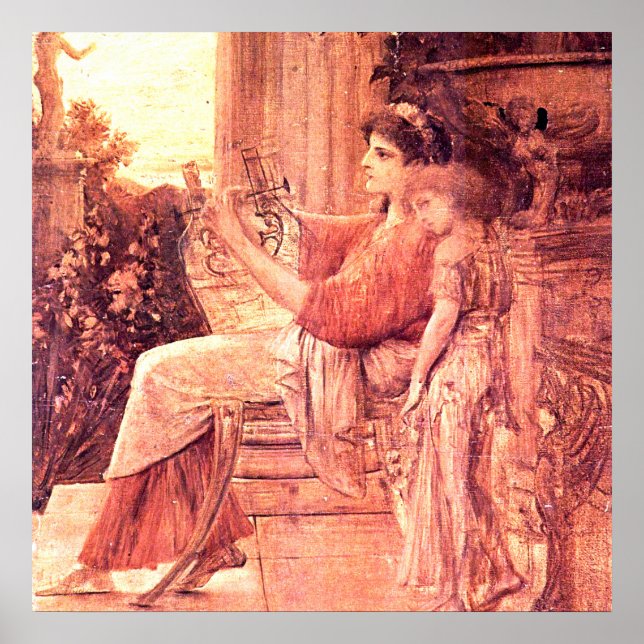 Póster Sappho por gustav klimt,Representação do Grego (Frente)