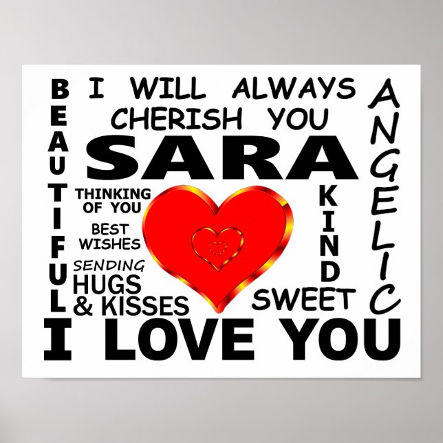 Poster Sara I Te Amo (Frente)