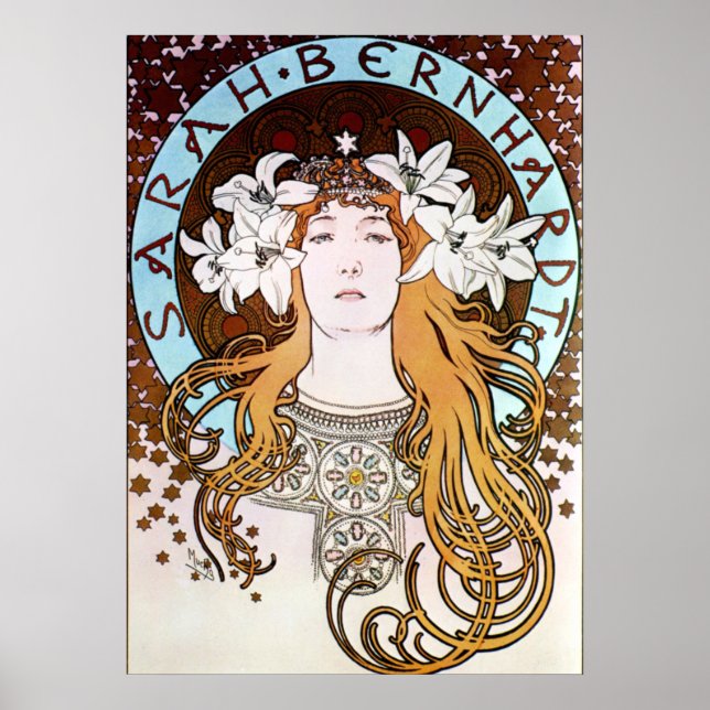 Poster Sarah Bernhardt - Alphonse Mucha (Frente)