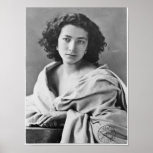 Poster Sarah Bernhardt em fantasia, c.1860