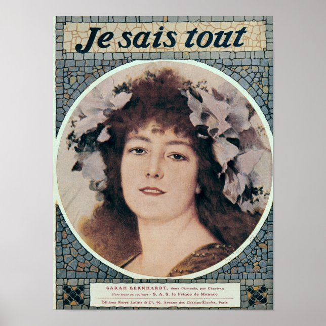 Póster Sarah Bernhardt em Gismonda (Frente)