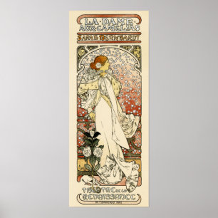 Poster SARAH BERNHARDT Teatro Paris Mucha Art Nouveau