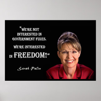 Póster Sarah Palin - "Liberdade"