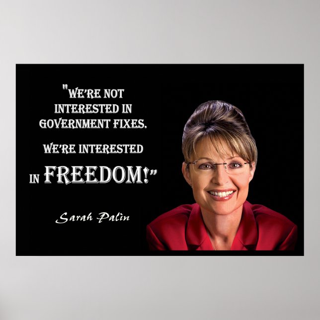 Póster Sarah Palin - "Liberdade" (Frente)