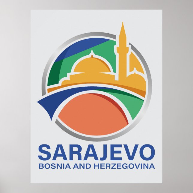 Poster Sarajevo Bósnia e Herzegovina (Frente)