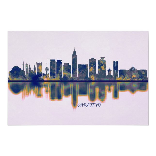 Póster Sarajevo Skyline (Frente)
