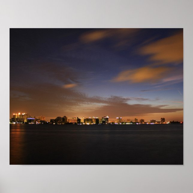 Póster Sarasota Skyline (Frente)