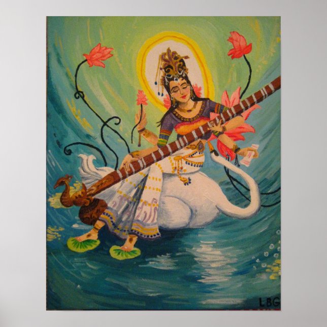 Poster Saraswati Painting (Frente)