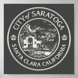 POSTER SARATOGA CALIFORNIA VINTAGE