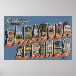 Póster Saratoga Springs, New York - grandes cenas da