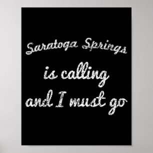 Poster Saratoga Springs Ny Nova York Viagem Engraçada Par