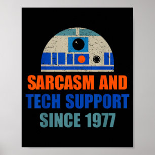 Poster Sarcasmo E Suporte Técnico Desde-1977 Design Diver
