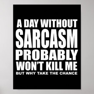 Poster Sarcasmo Engraçado Citação Sarcástica Humor Homens