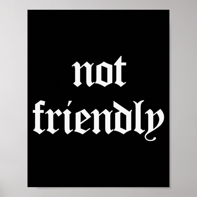 Poster Sarcasmo engraçado não amigável (Frente)