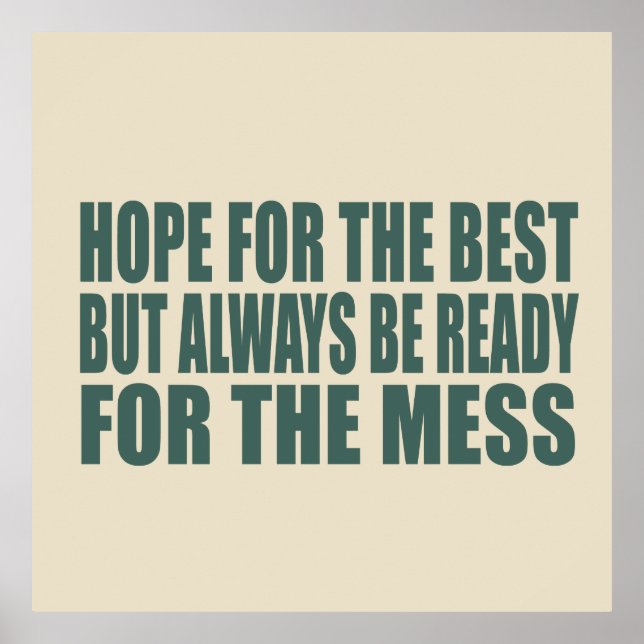 Poster Sarcástico engraçado diz citações famosas (Frente)