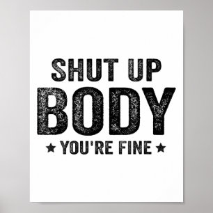 Poster Sarcástico Motivacional de Academia Cale-se Corpo