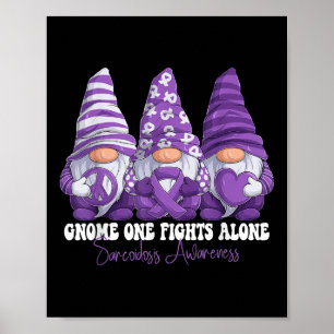 Poster Sarcoidose Sensibilização Mês Gnomos de Fita Roxo