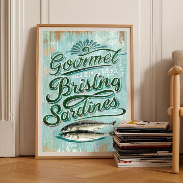 Poster Sardines print _ Kitchen wall art _ Sardine tin pr (Criador carregado)