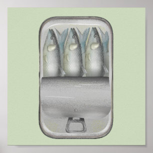 Poster Sardinhas numa lata