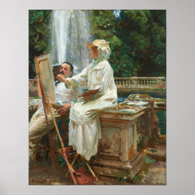 Poster Sargent - A fonte Villa Torlonia Frascati (Frente)