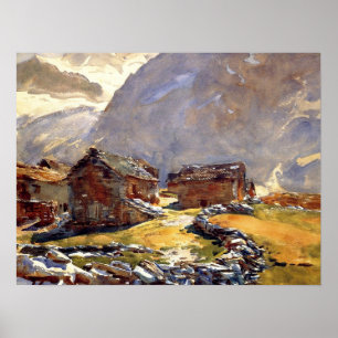 Poster Sargent - Chalets de aprovação simples 1911