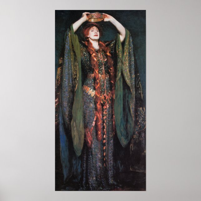 Poster Sargent - Ellen Terry Como Lady Macbeth 1889 (Frente)