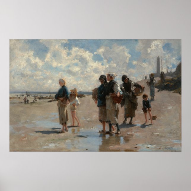 Poster Sargent - Pescando Ostras Em Cancale (Frente)