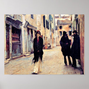 Poster Sargent - Rua em Veneza, belas artes
