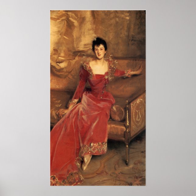 Poster Sargent - Sra. Hugh Hammersley 1893 (Frente)