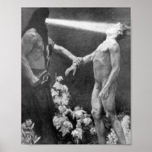 Poster Sascha Schneider - Oculto Alemão Hypnosis Vintage