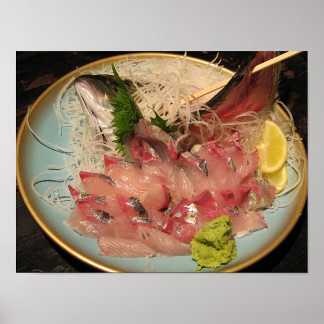 Poster Sashimi 刺 身... Comida japonesa (Frente)
