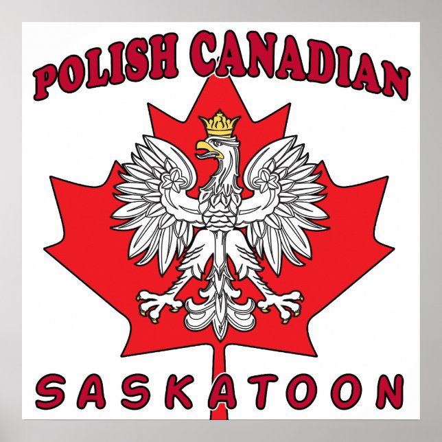 Poster Saskatoon Polonês Folha Canadense (Frente)
