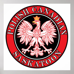 Póster Saskatoon Polska Eagle Polonês
