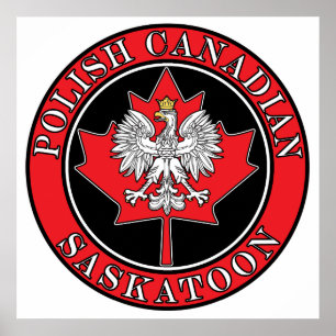 Póster Saskatoon Round Polonês Folha Canadense