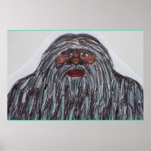 Póster Sasquatch 7 ft 6 no gigante alto G
