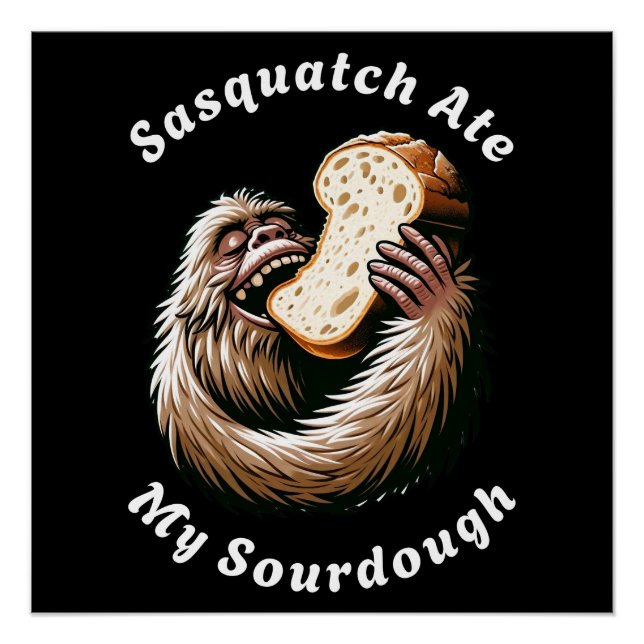 Póster Sasquatch Comeu Minha Meia (Frente)